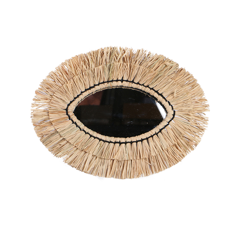 Oval Mirror/Nature Mirror/Woven Raffia Mirror 43*32*4CM