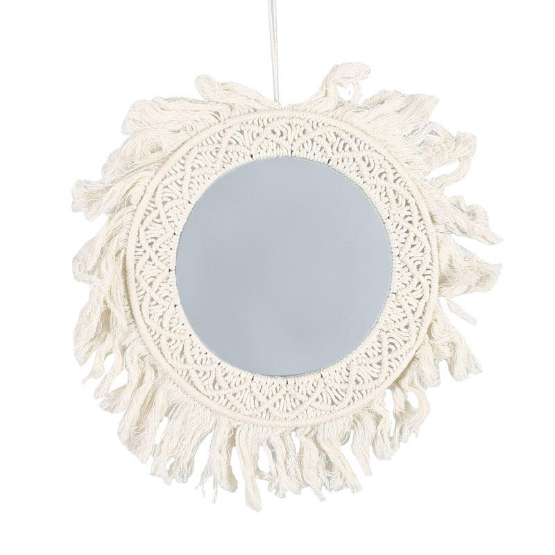 Round wall mounted mirrors / hand woven mirrors / handmade makeup mirror / home decorations