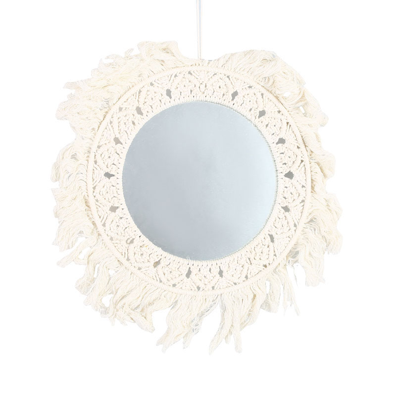 Round wall mounted mirrors / hand woven mirrors / handmade makeup mirror / home decorations