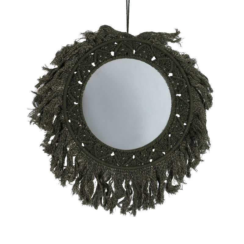 Round wall mounted mirrors / hand woven mirrors / handmade makeup mirror / home decorations