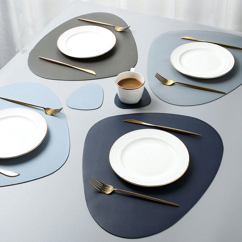 Placemats 45*36CM/Leather Placemat Reversible/Dining Tables Placemats Set/REACH PU with standard
