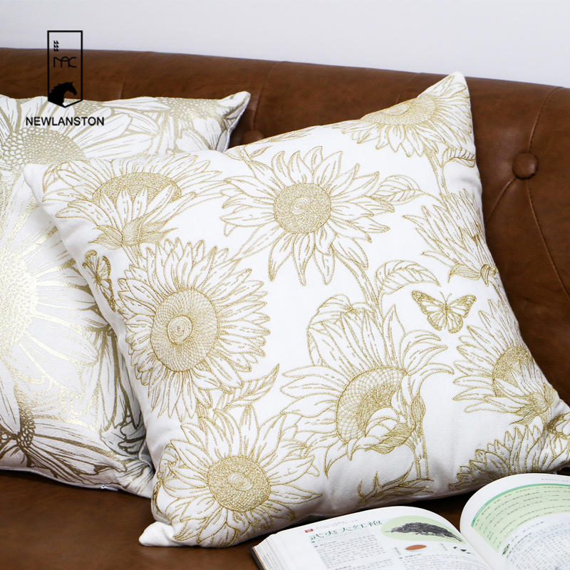 Square sofa living room pillowcase home decor throw pillow case decorative cushion cover with flower pattern