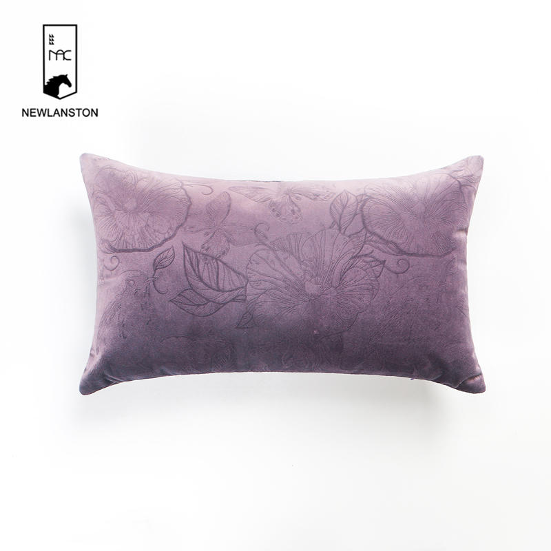 50*30cm Purple throw pillowcase sofa decoration cushion cover living room pillow case with leafs pattern