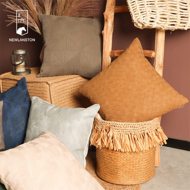 45x45 High quality woven REACH PU Cushion cover 
