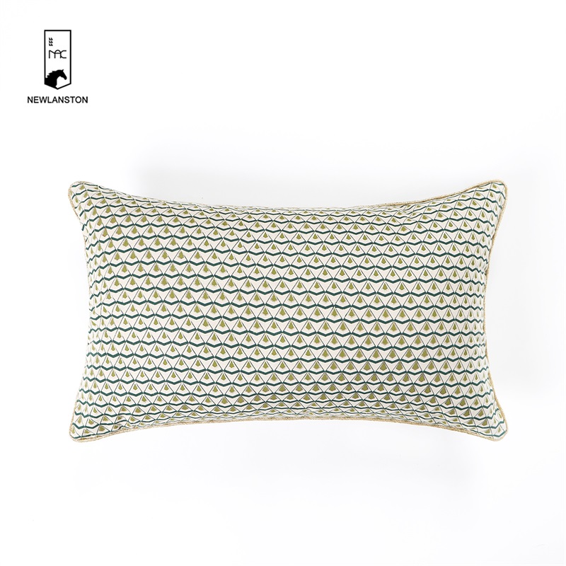 50x30  Pure ramie foil gold printed Cushion cover 