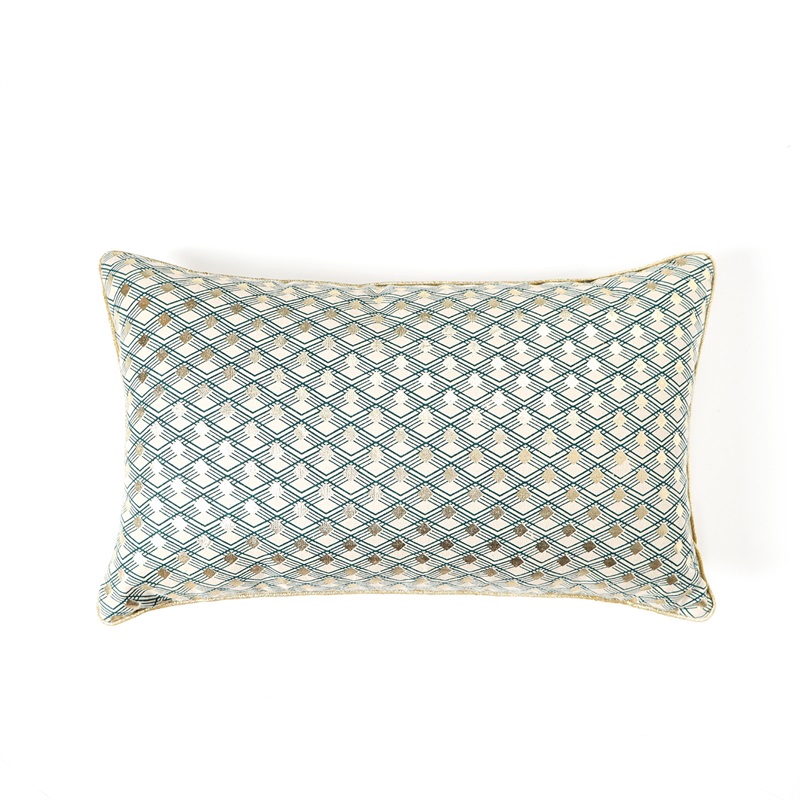 50x30  Pure ramie foil gold printed Cushion cover 