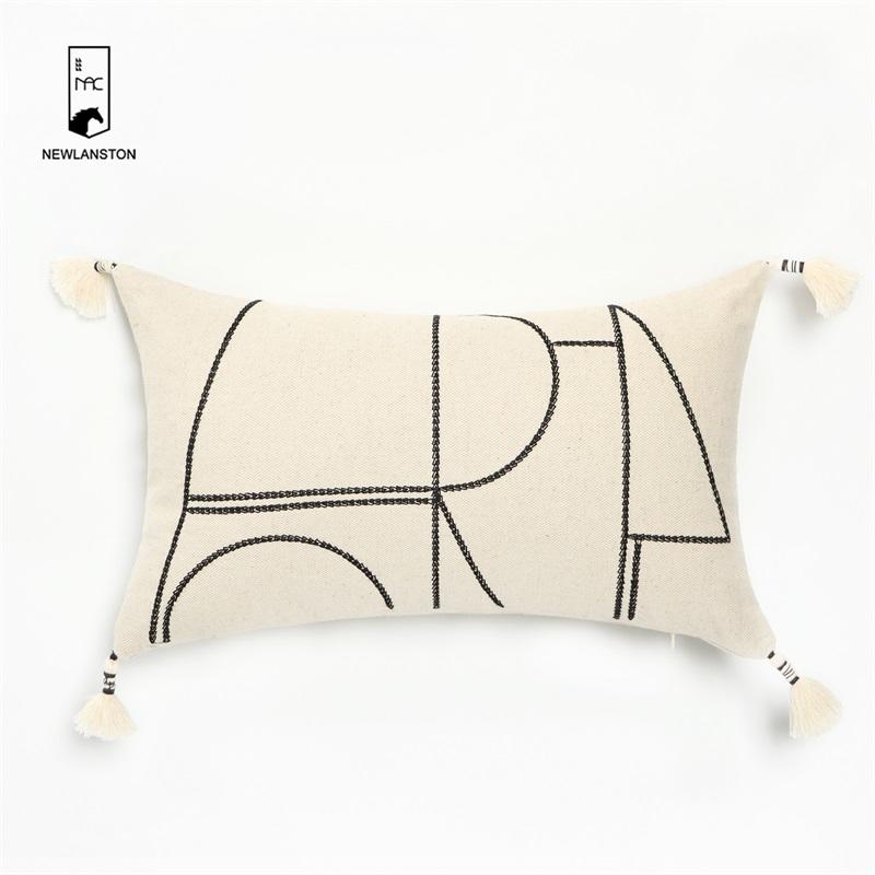 50x30  Recycled cotton Embroidery Cushion cover 