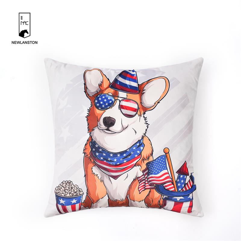  45x45 Digital printed American festival celebration style Cushion cover