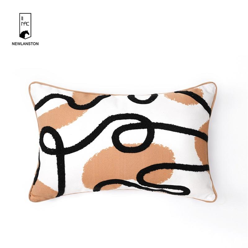 50*30 Embroidery Geometric Style Cushion cover 