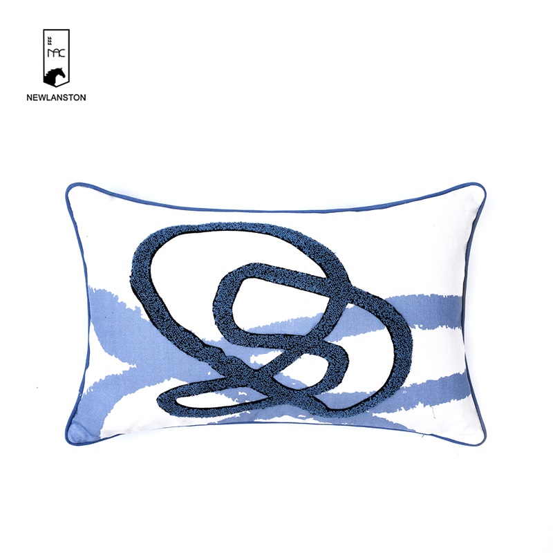50*30 Embroidery Geometric Style Cushion cover 