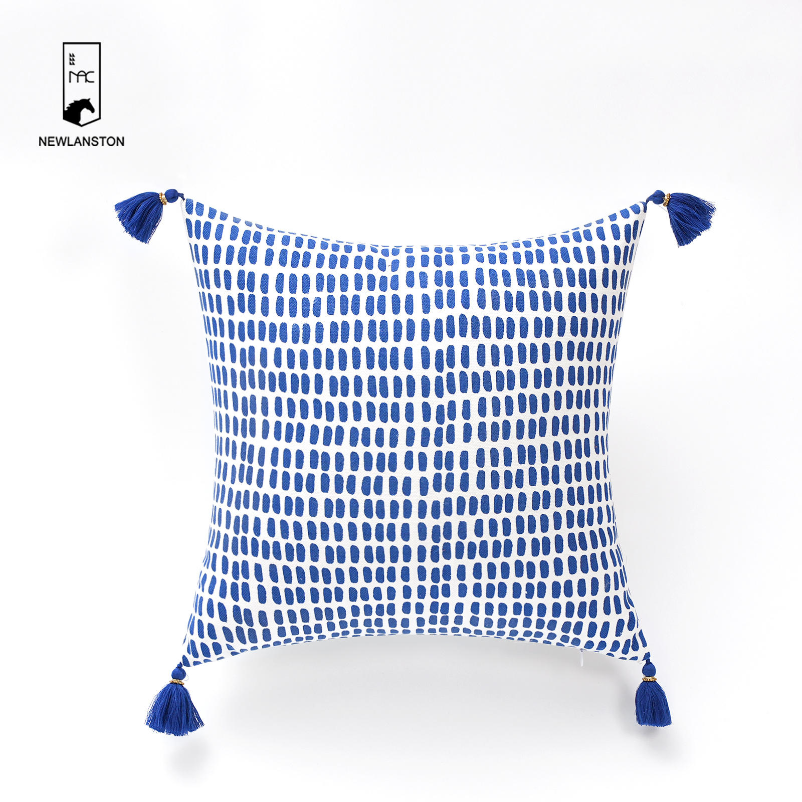 45x45  High Quality recycled cotton printed Geometric Cushion cover 