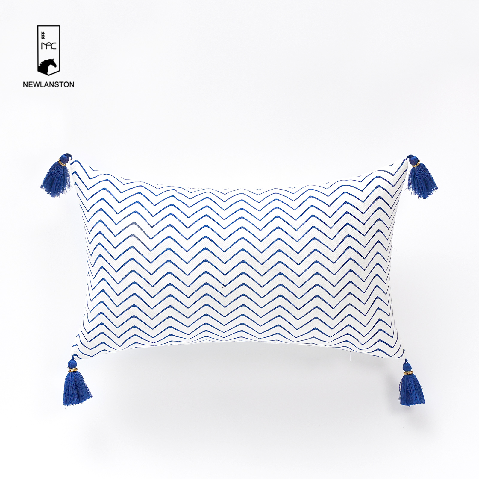 50x30 High Quality recycled cotton printed Geometric Cushion/Pillow cover  