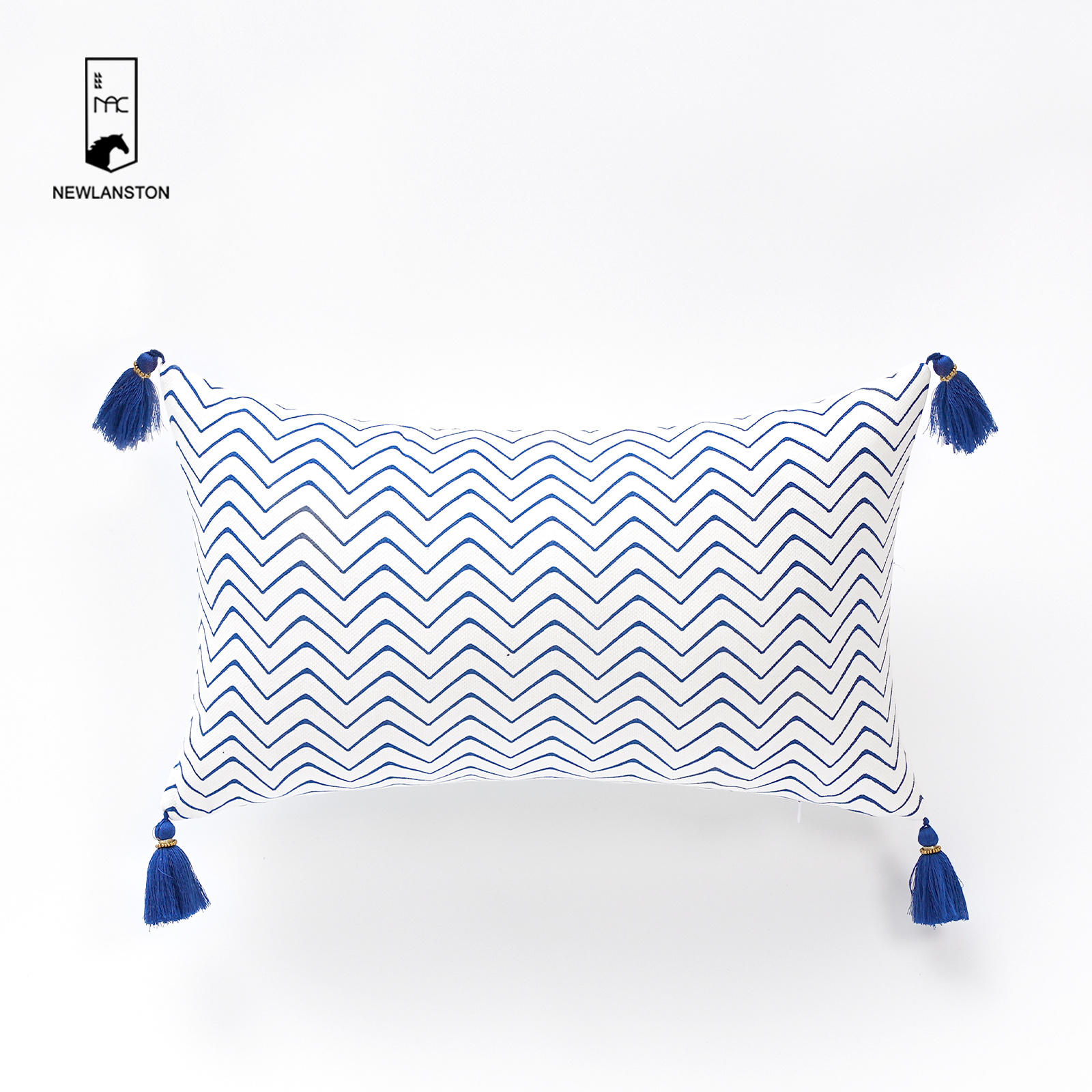50x30 High Quality recycled cotton printed Geometric Cushion/Pillow cover  
