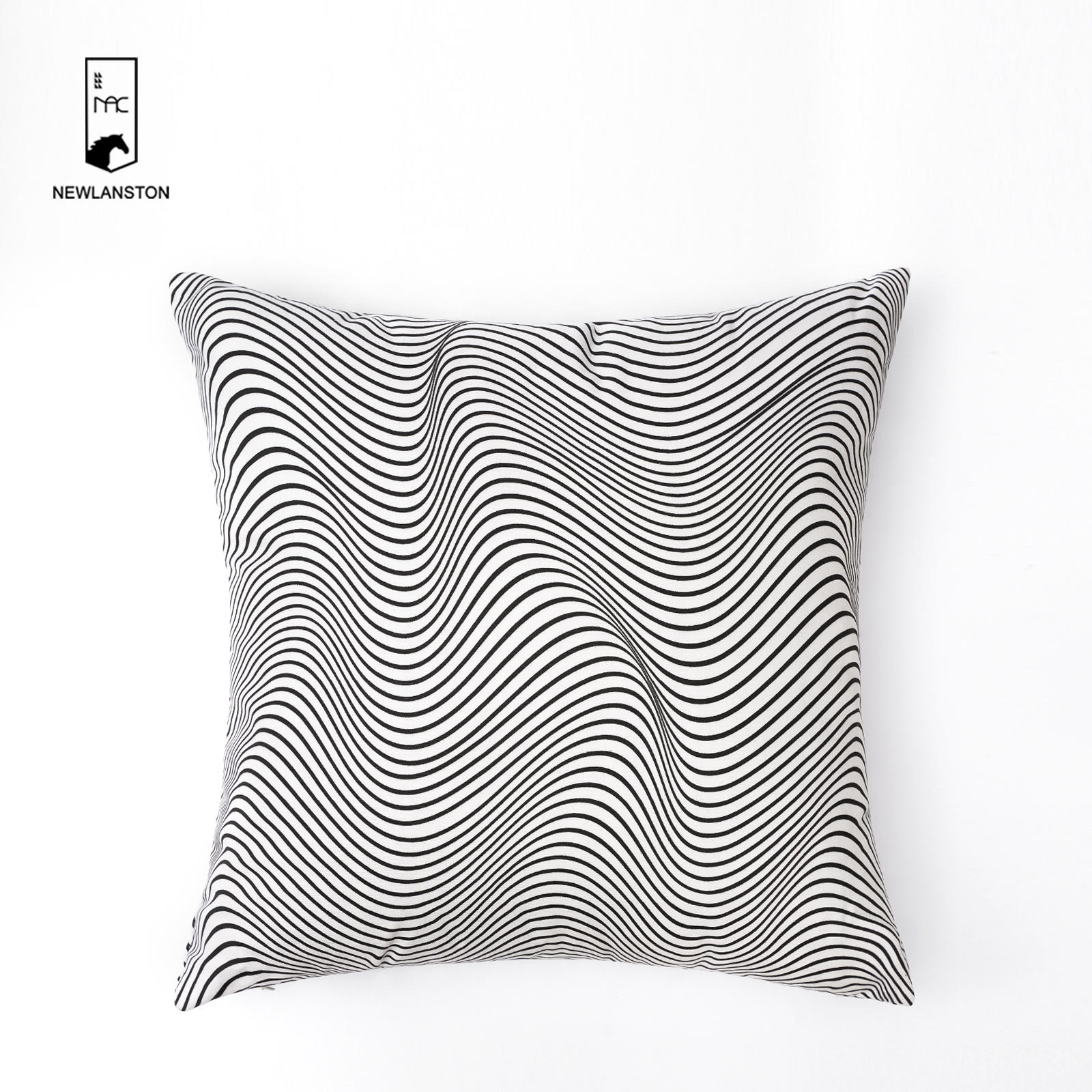 45x45 Digital printed recycled cotton Geometric style Cushion cover 