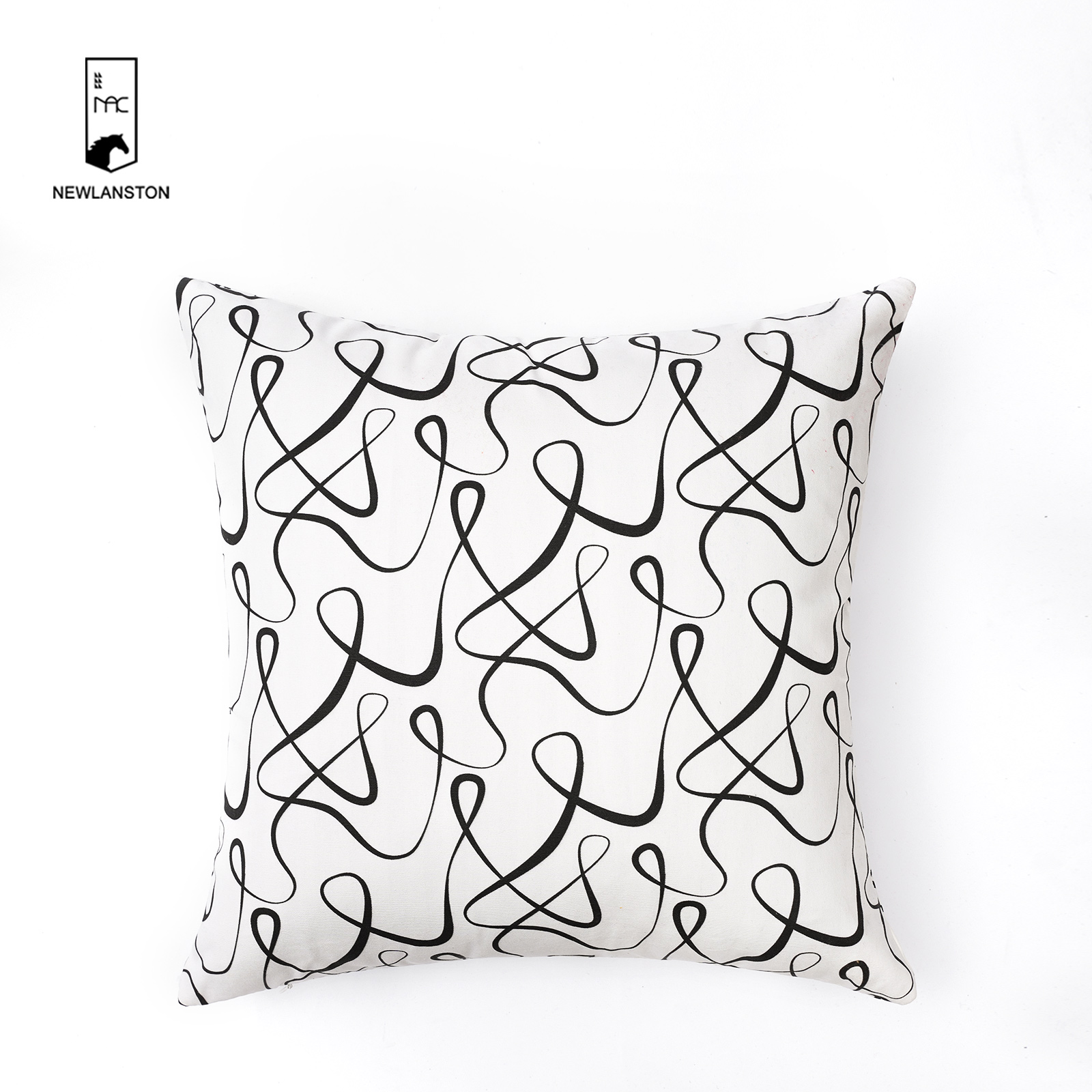 45x45 Digital printed recycled cotton Geometric style Cushion cover 