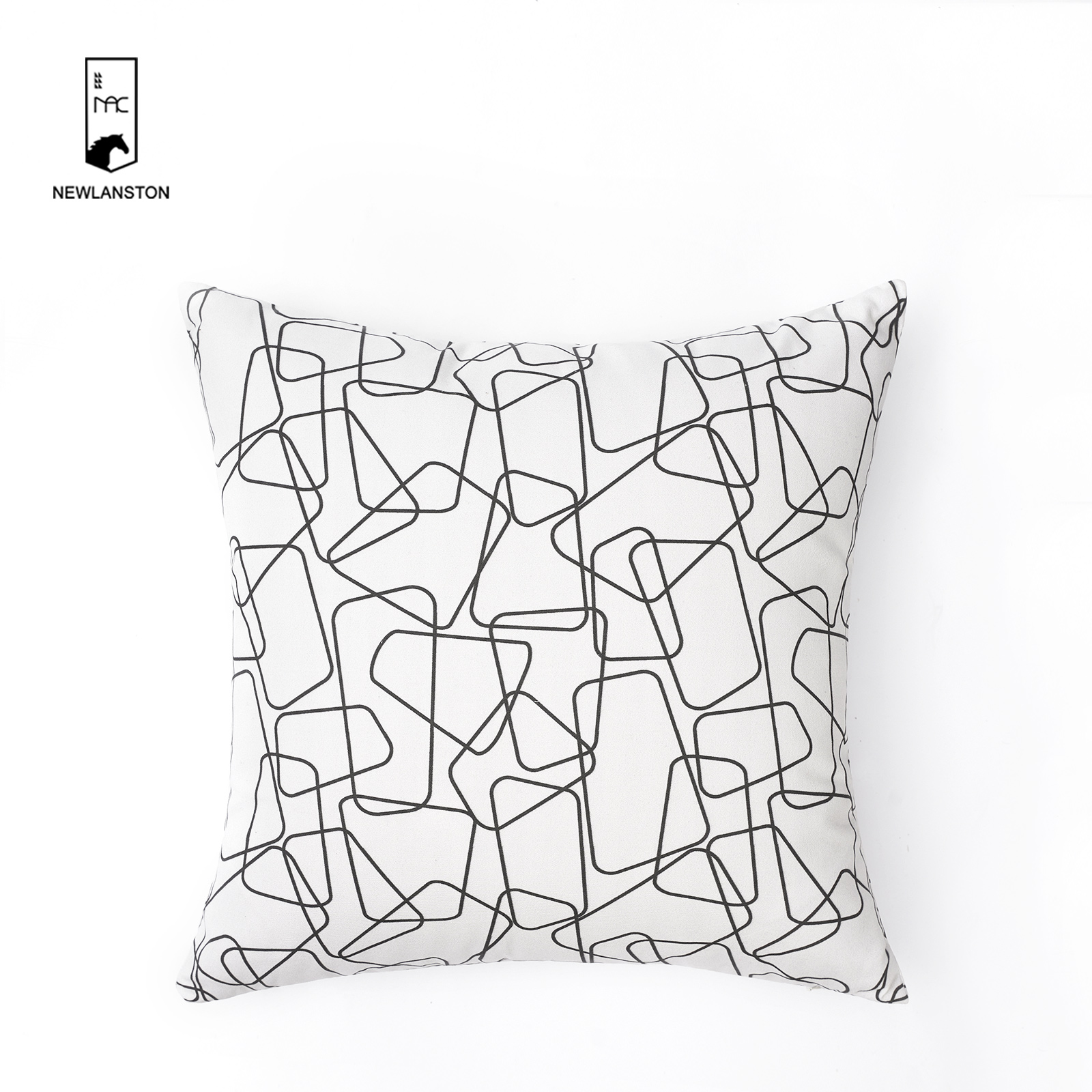 45x45 Digital printed recycled cotton Geometric style Cushion cover 