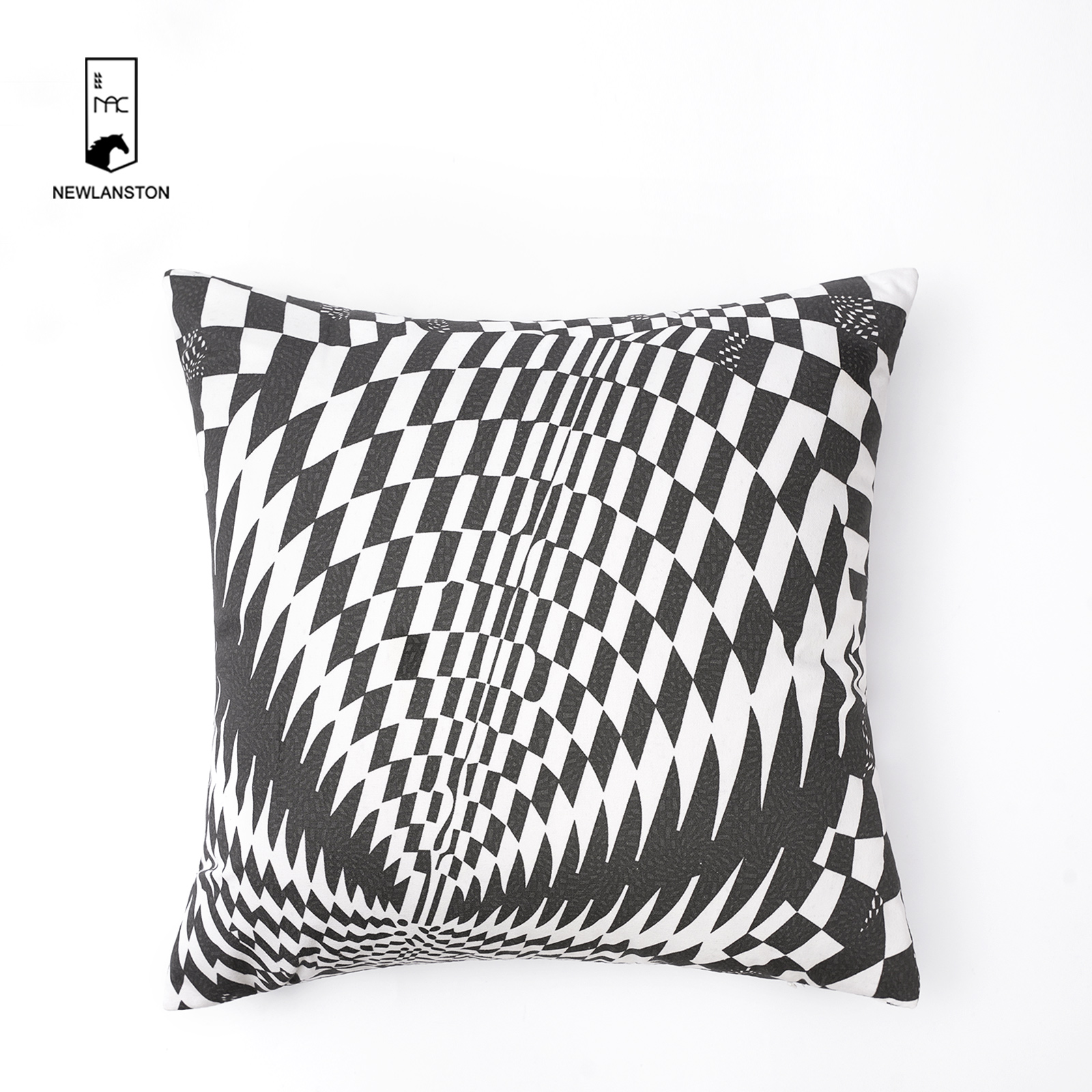 45x45 Digital printed recycled cotton Geometric style Cushion cover 
