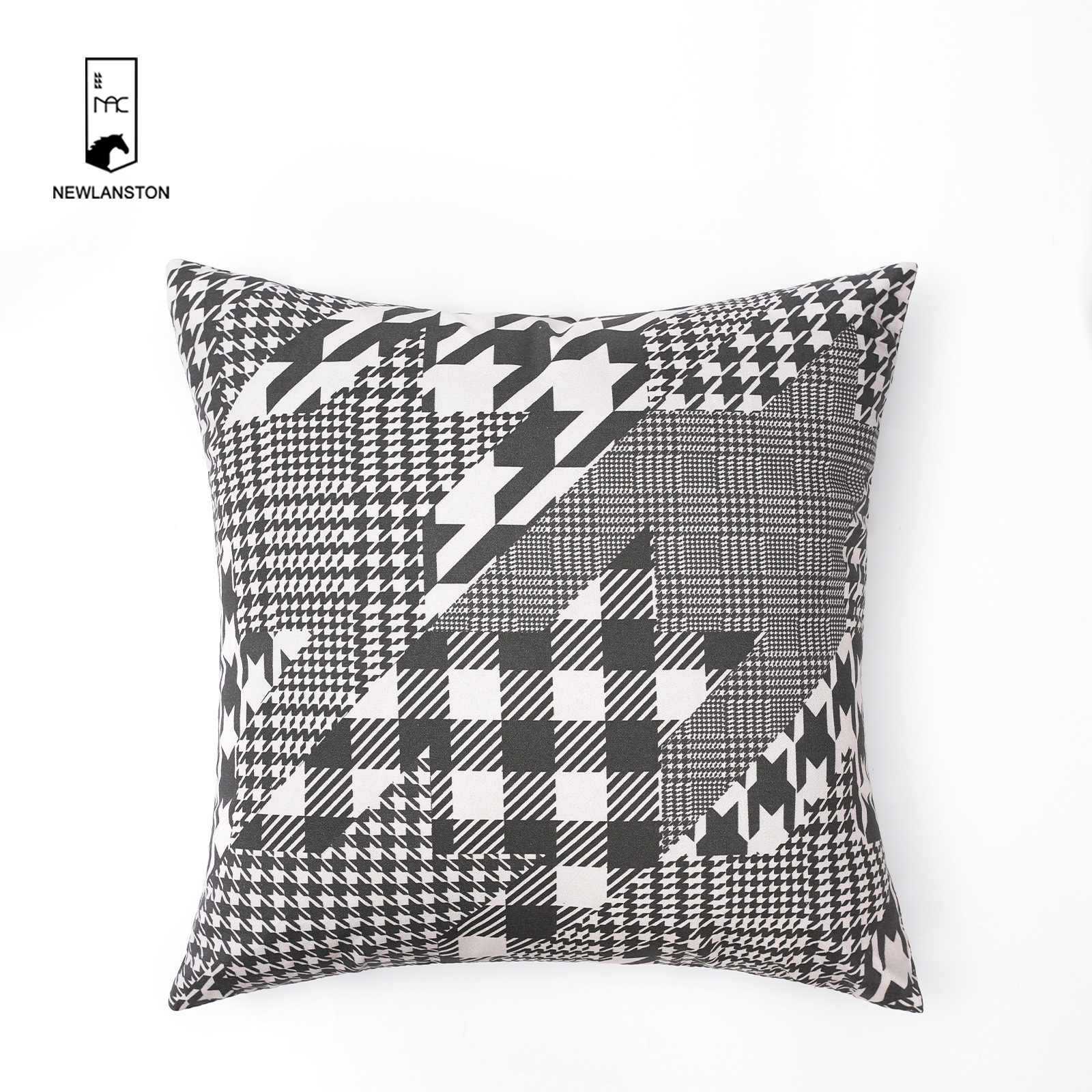 45x45 Digital printed recycled cotton Geometric style Cushion cover 