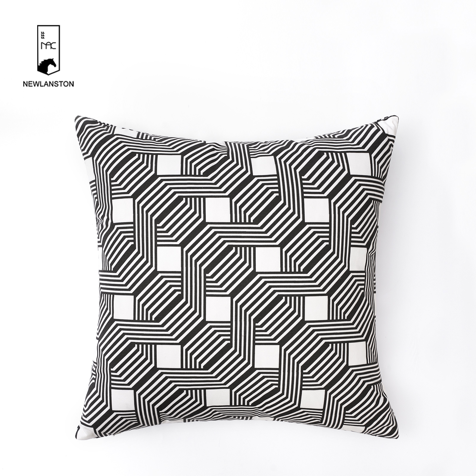 45x45 Digital printed recycled cotton Geometric style Cushion cover 