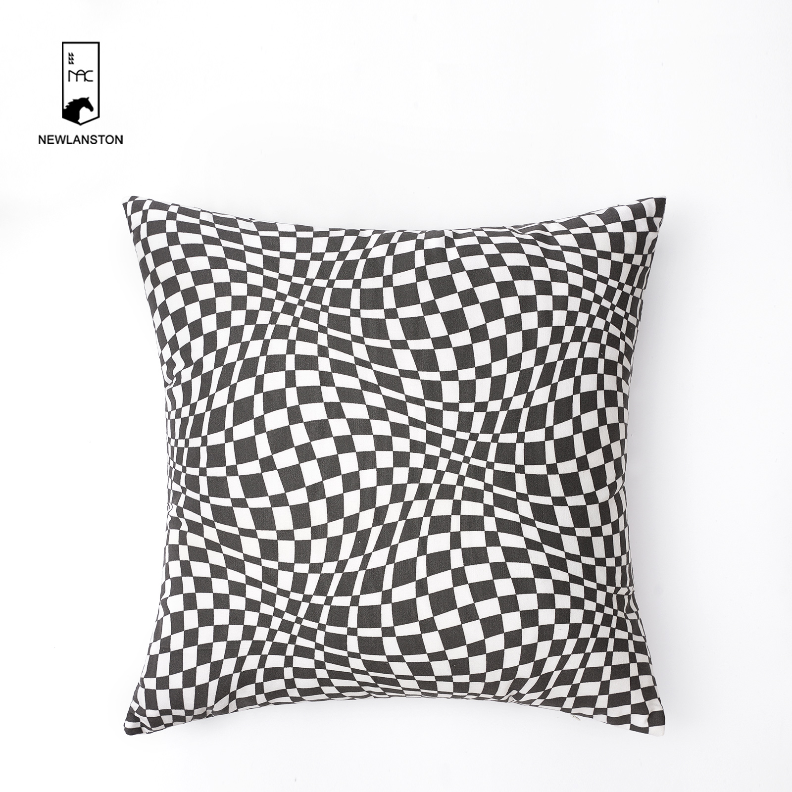 45x45 Digital printed recycled cotton Geometric style Cushion cover 
