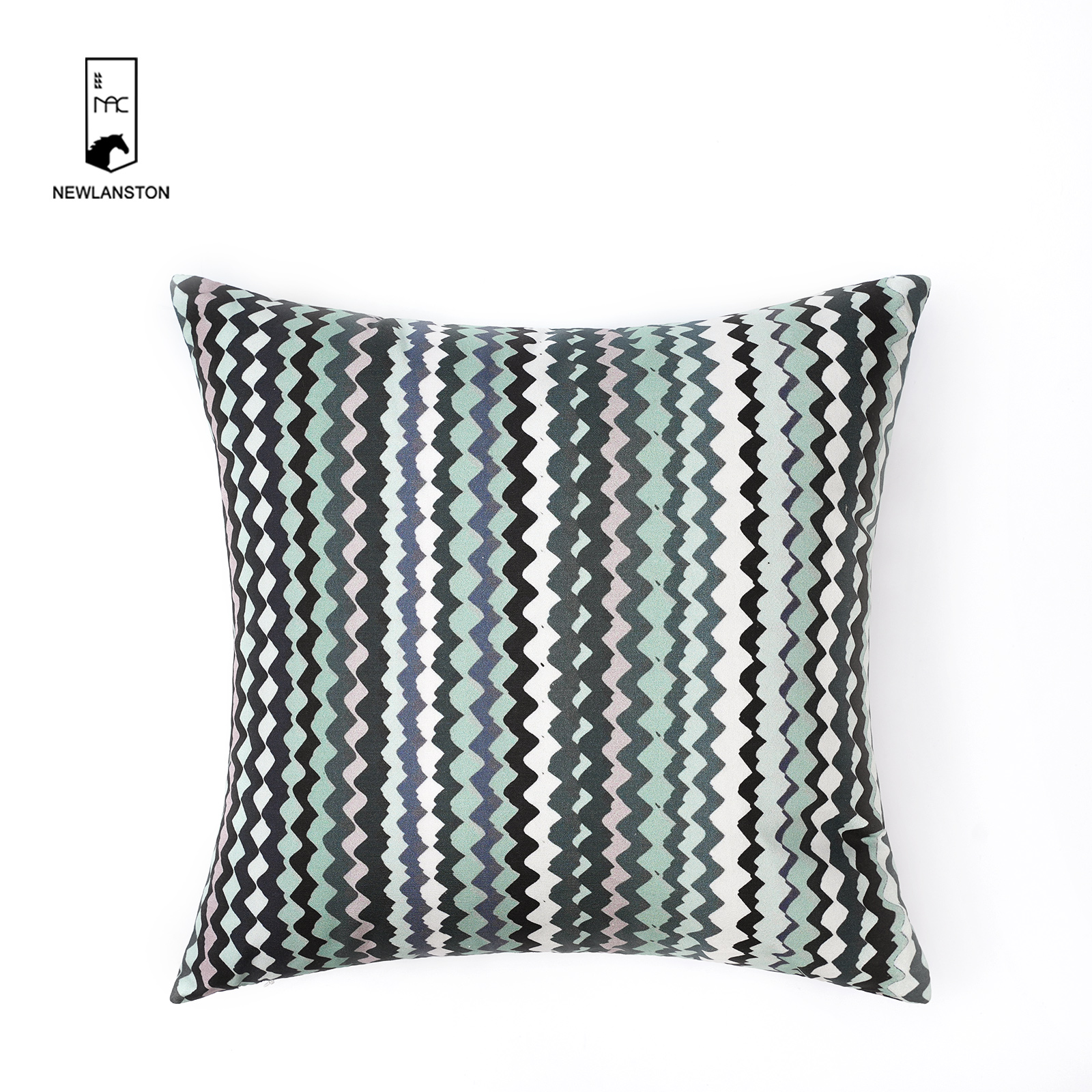 45x45 Digital printed recycled cotton Geometric style Cushion cover 