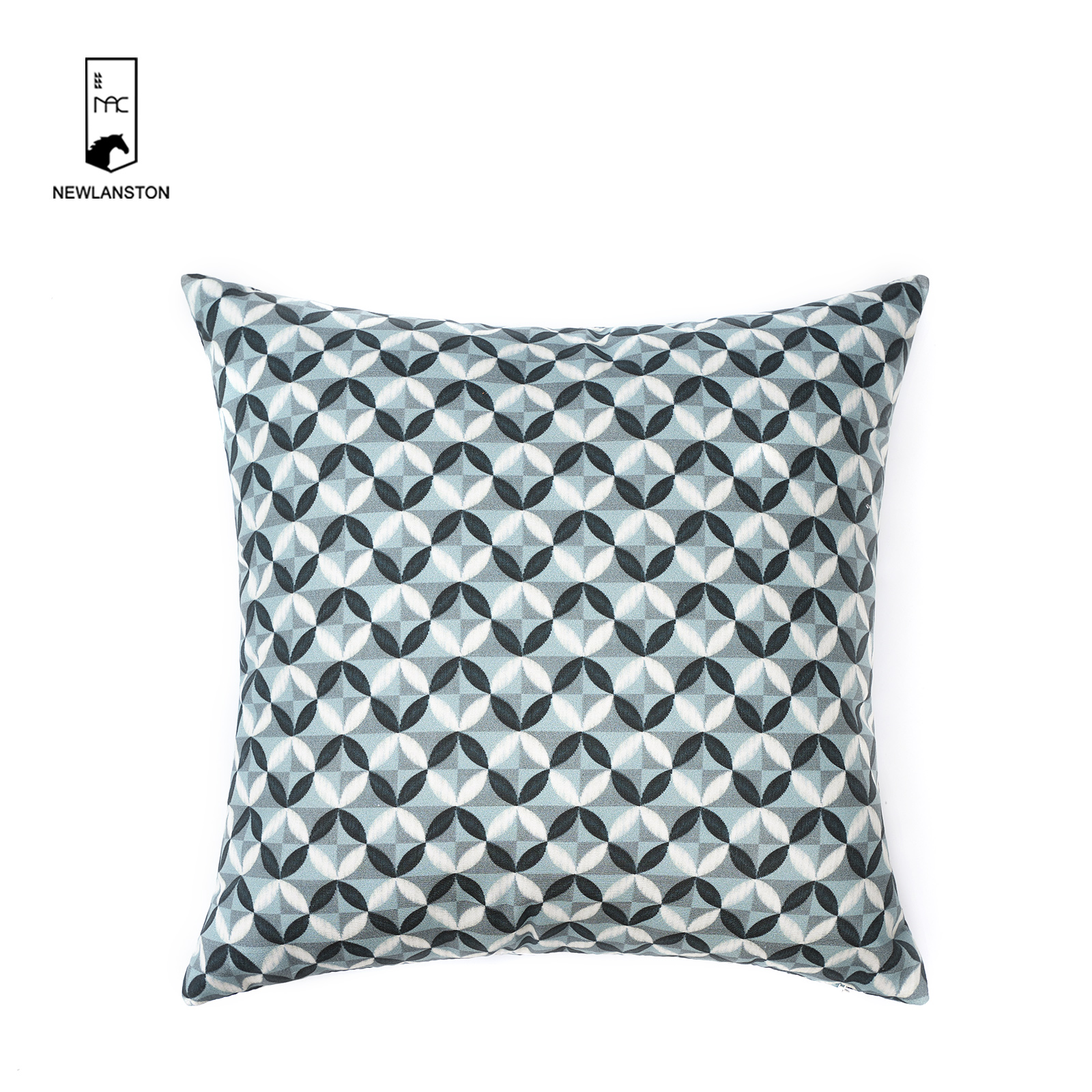 45x45 Digital printed recycled cotton Geometric style Cushion cover 
