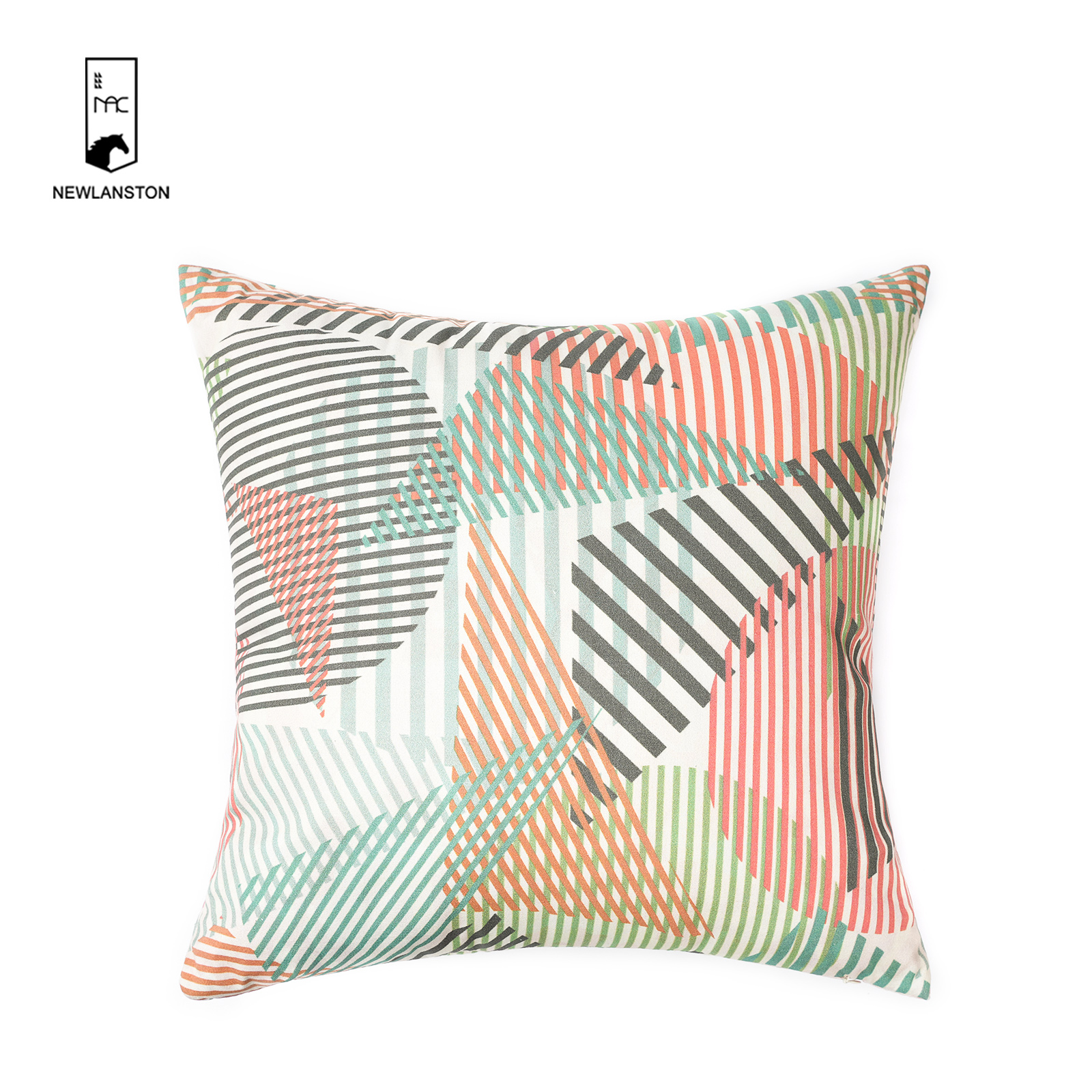 45x45 Digital printed recycled cotton Geometric style Cushion cover 