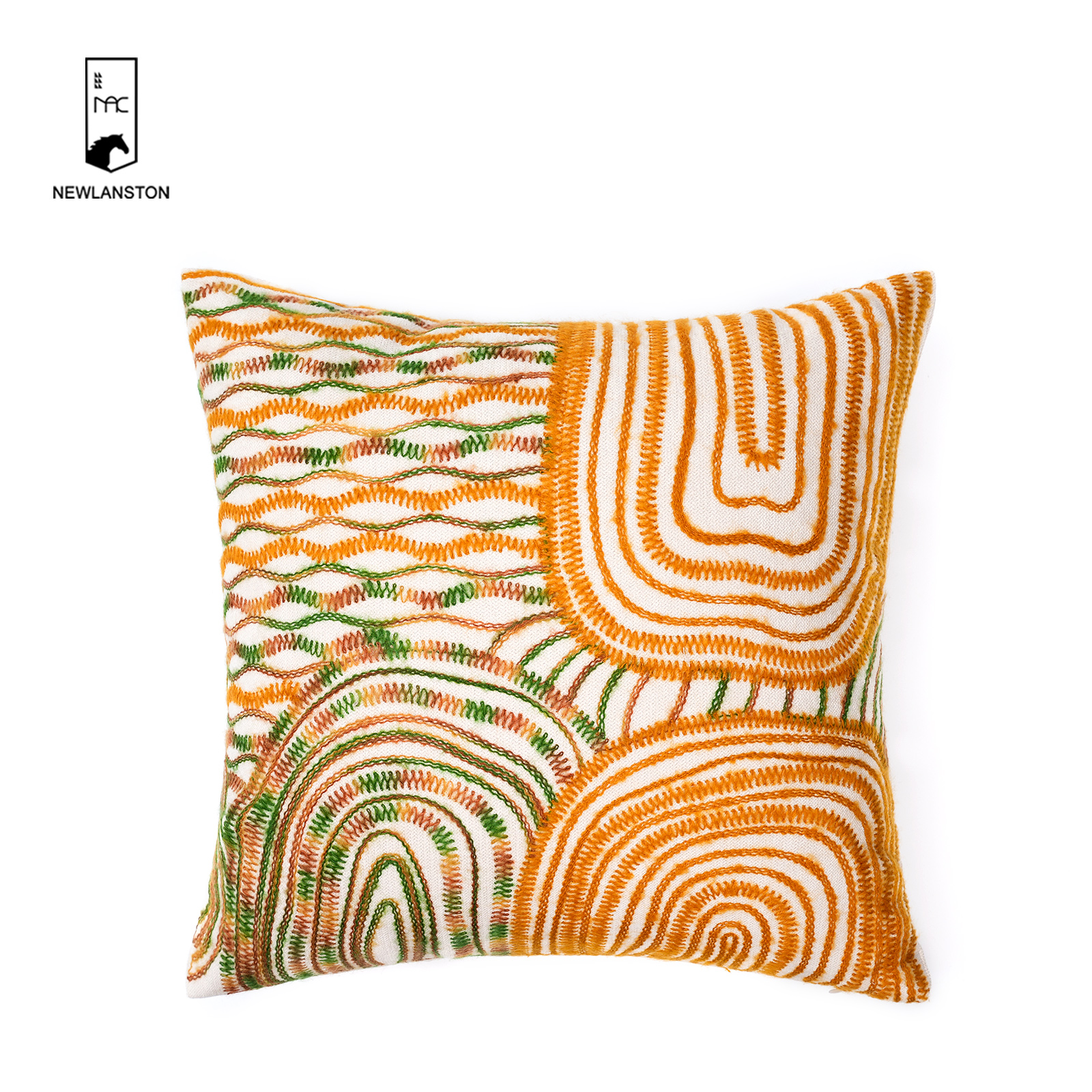 45x45 Embroidery cotton Geometric style Cushion cover 