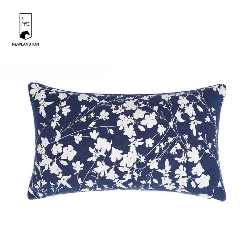 50x30 Recycled cotton Printed Leaves Cushion/Pillow cover 