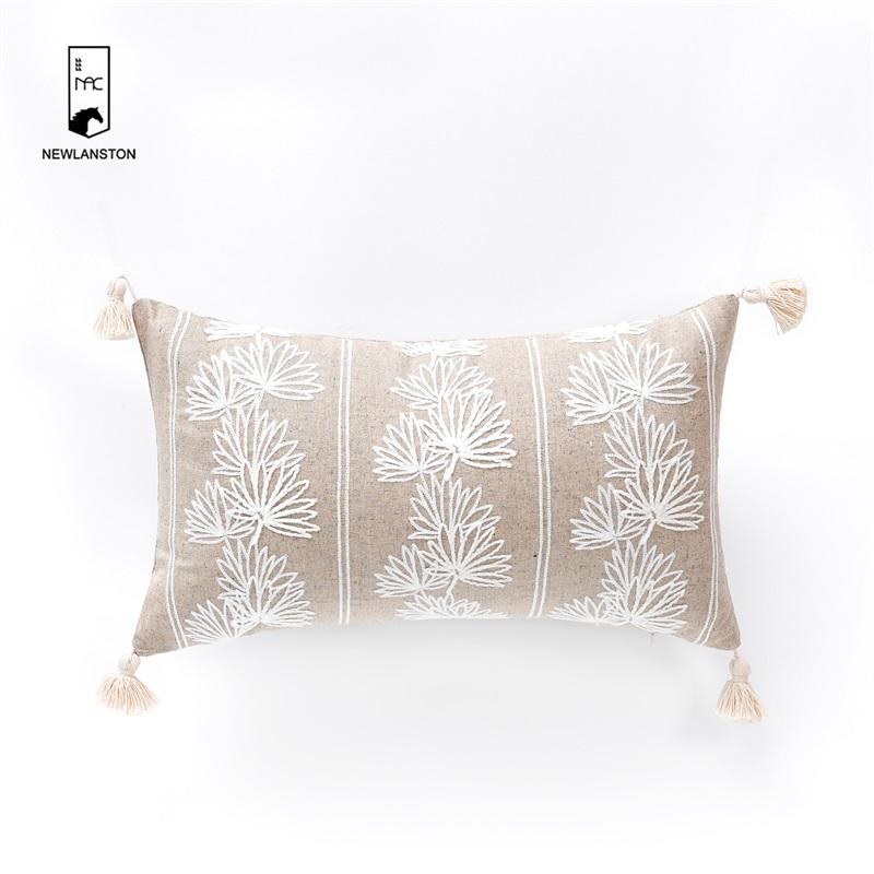 45x45 High quality Linen Embroidery Jungle Cushion/Pillow cover  