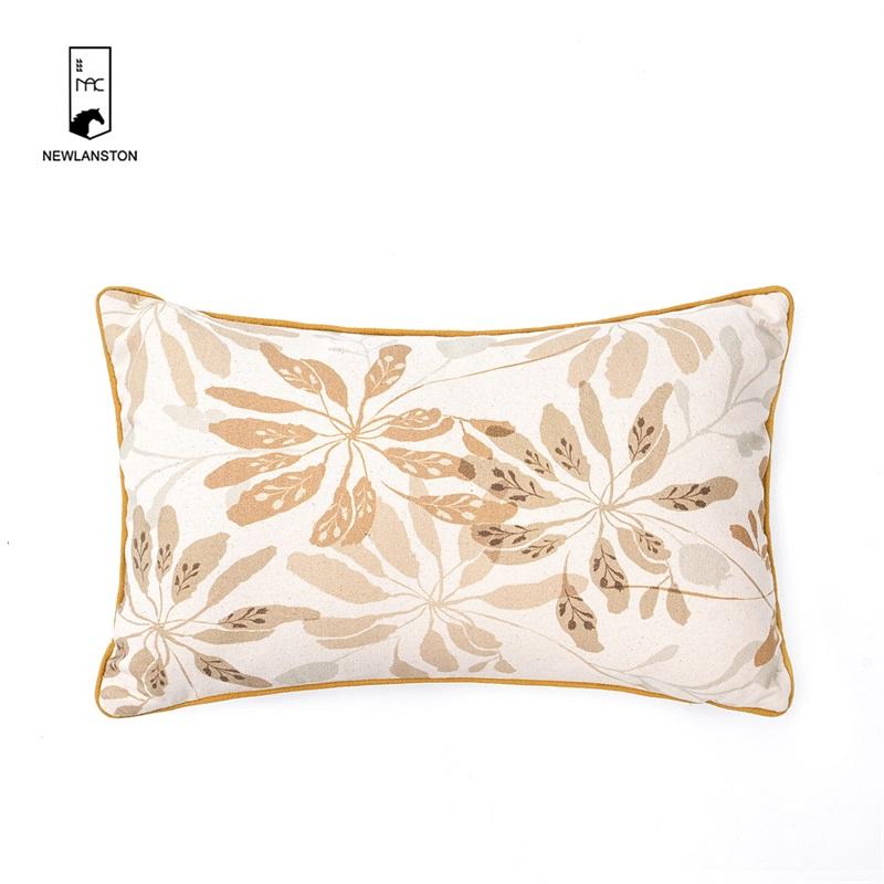 50x30 Recycled cotton Printed Leaves Cushion/Pillow cover 