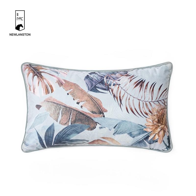 50x30 Digital printed Tropical plant Velvet Cushion/Pillow cover
