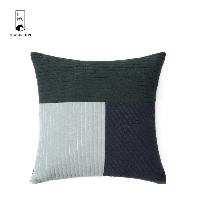  45x45High quality Washed Linen Embroidery Patchworks Cushion/Pillow cover  