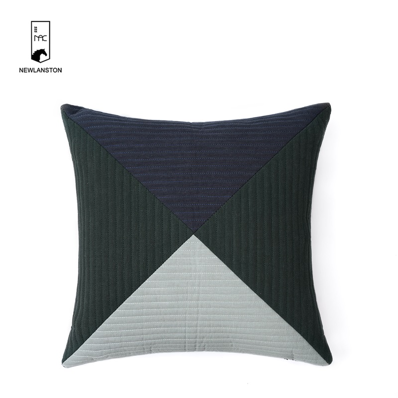  45x45High quality Washed Linen Embroidery Patchworks Cushion/Pillow cover  