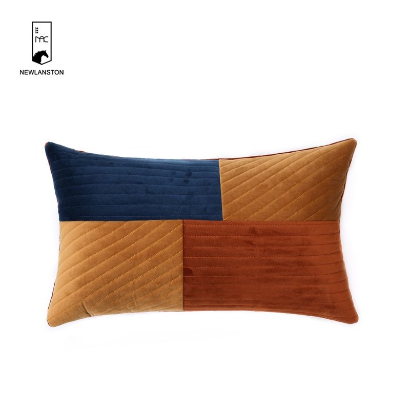 50x30 High quality Washed Linen Embroidery Patchworks Cushion/Pillow cover    
