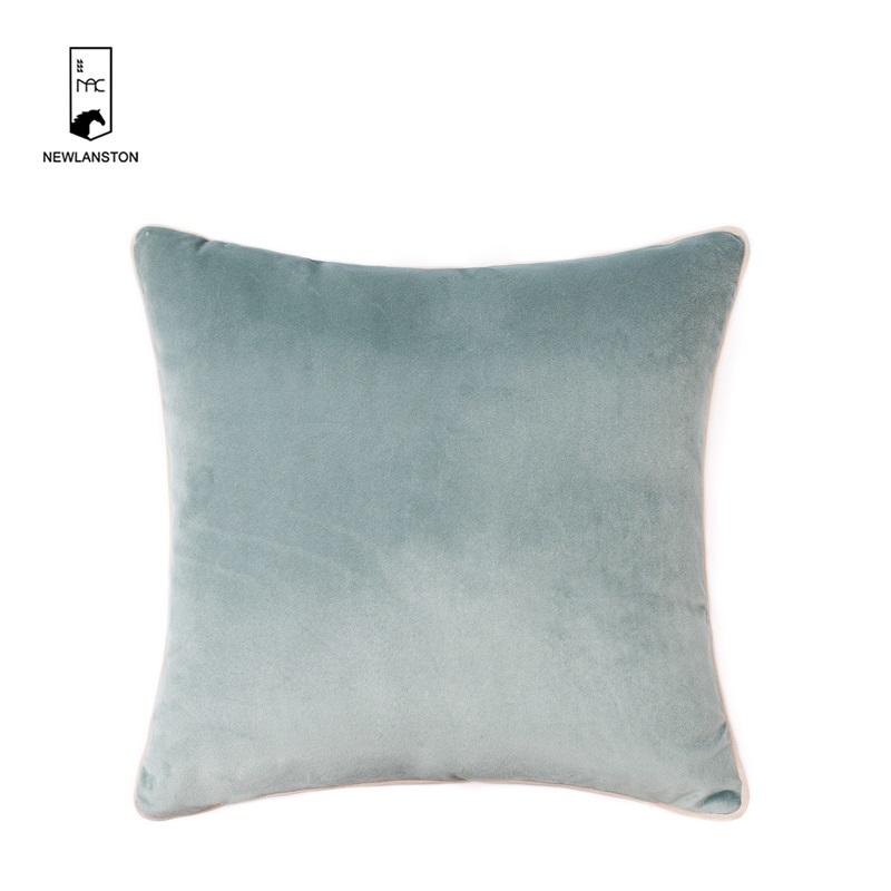 45x45 High quality Two different colors velvet with Piping  Cushion/Pillow cover 