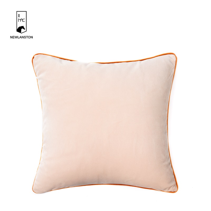 45x45 High quality Two different colors velvet with Piping  Cushion/Pillow cover 