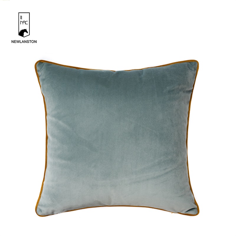 45x45 High quality Two different colors velvet with Piping  Cushion/Pillow cover 
