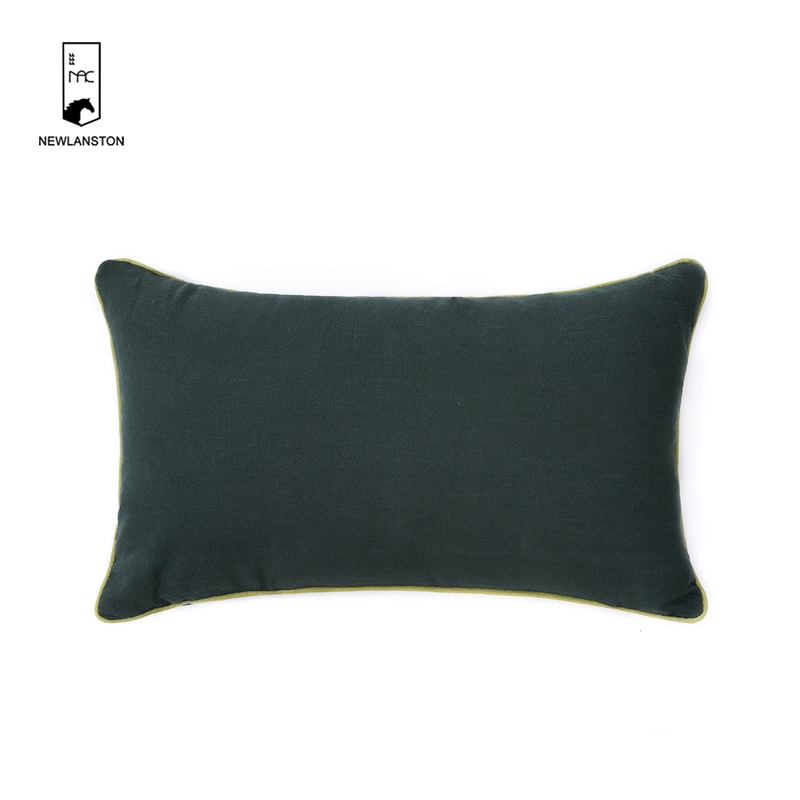 50x30 Washed Linen with Piping Pillow cover