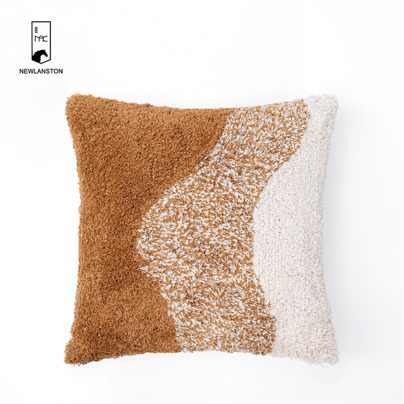  50x30 Tufted embroidery Geometric Strips Cushion cover