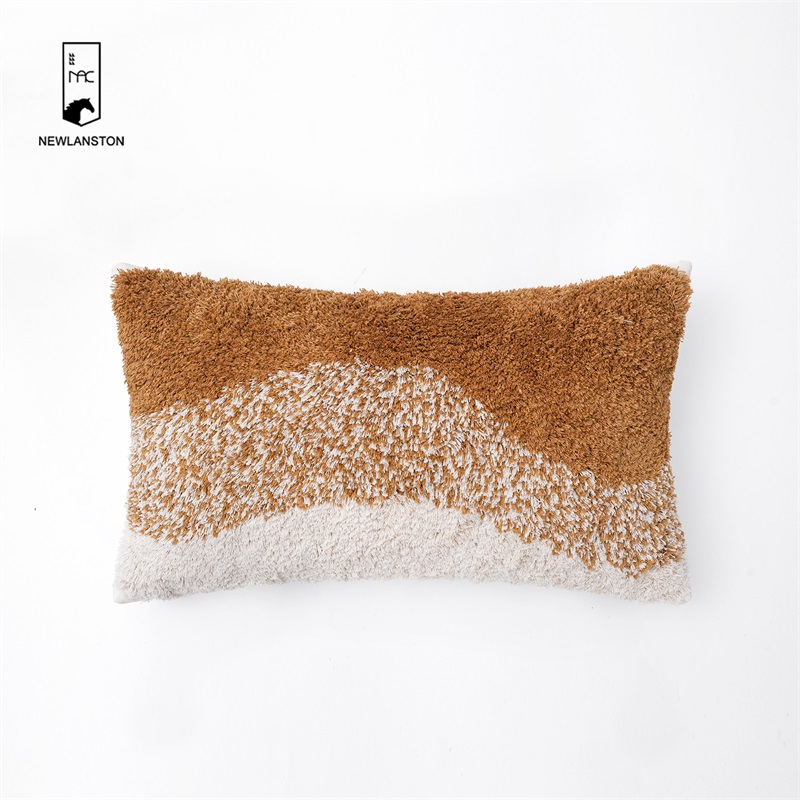  50x30 Tufted embroidery Geometric Strips Cushion cover