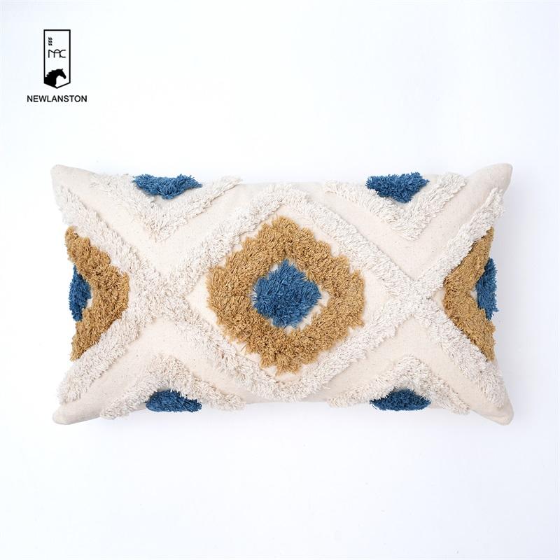 45x45 Tufted Cushion Cover Boho Embroidery Bohemian Moroccan Cushion Covers   