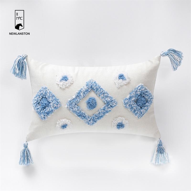 45x45 Tufted Cushion Cover Tassels Boho Embroidery Bohemian Moroccan Cushion Covers   
