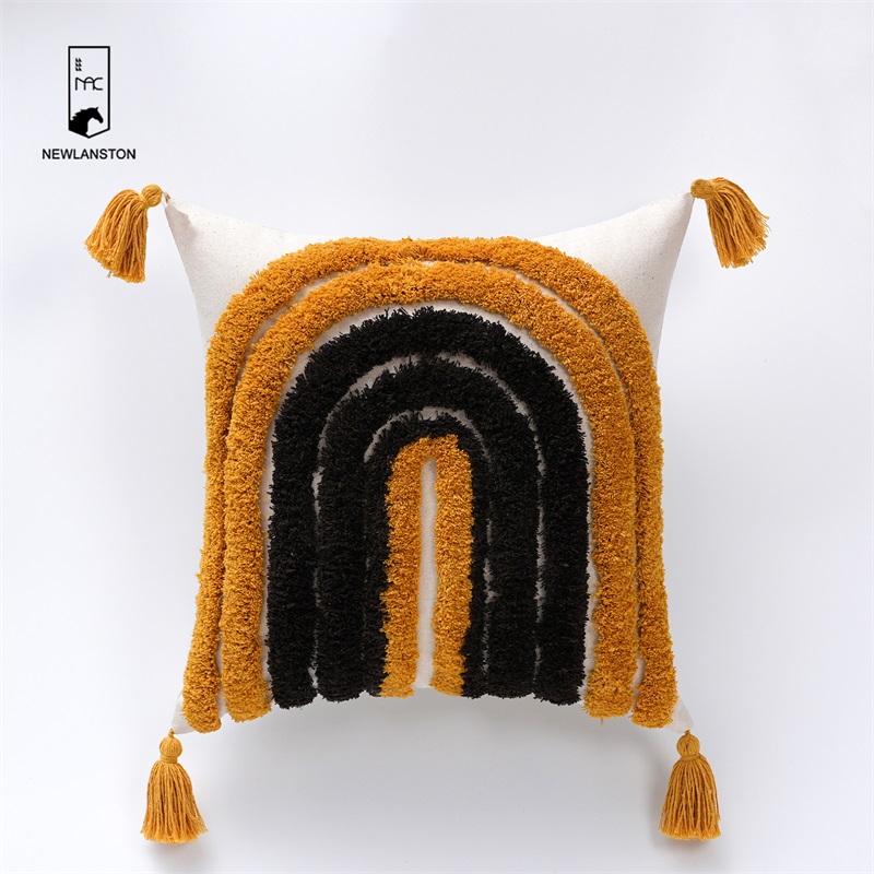 45x45 Tufted Cushion Cover Tassels Boho Embroidery Bohemian Moroccan Cushion Covers 