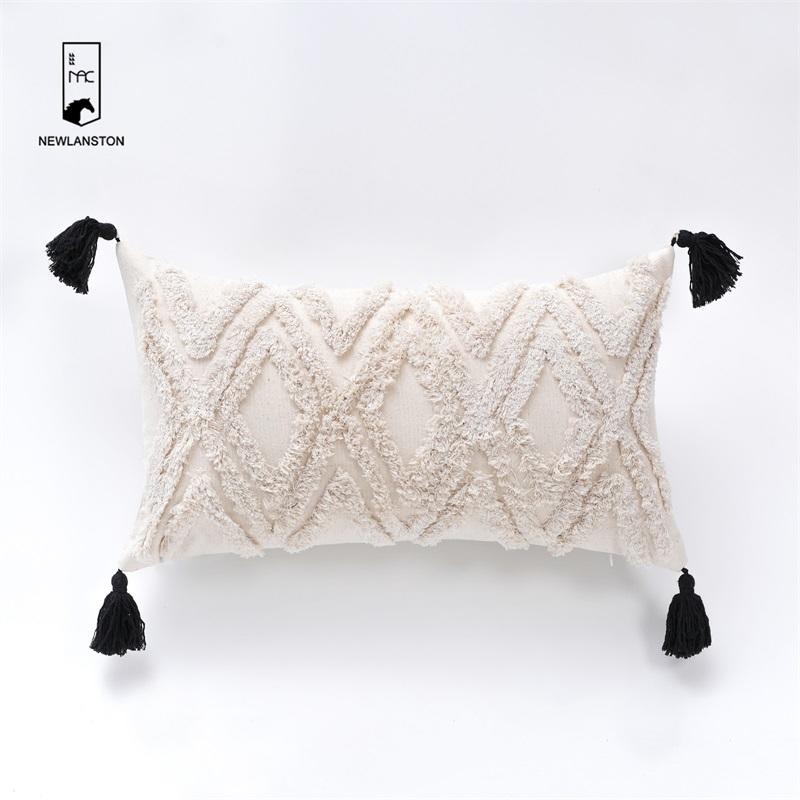 50x30 Morocco Style  Cotton Tufted Bohemian Cushion Cover Boho Throw Pillow Covers 