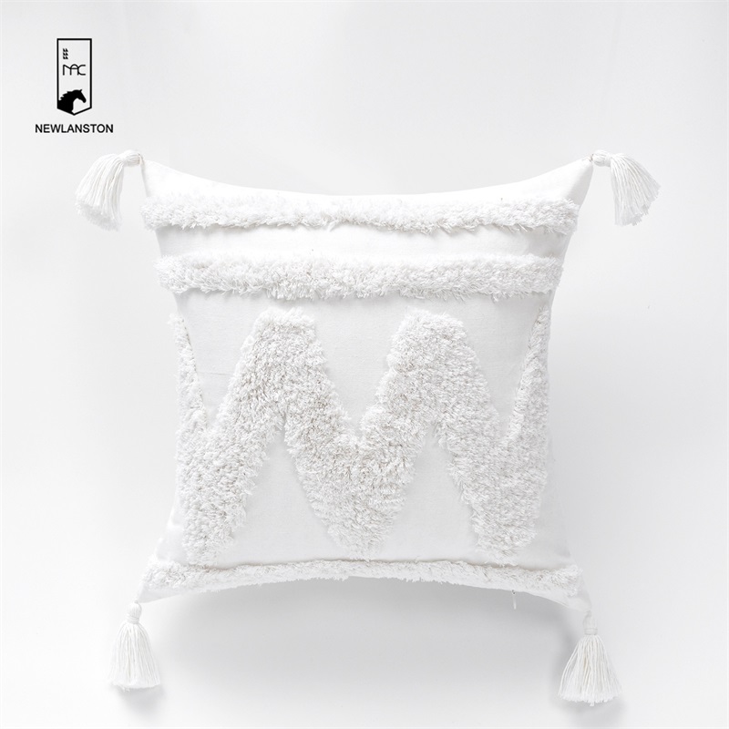 45x45 Morocco Style  Cotton Tufted Bohemian Cushion Cover Boho Throw Pillow Covers 