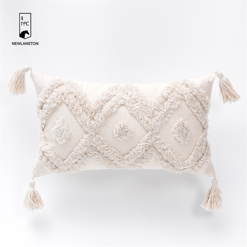 50x30 Morocco Style  Cotton Tufted Bohemian Cushion Cover Boho Throw Pillow Covers 